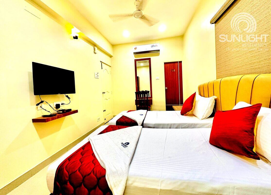 Discover the epitome of comfort at Sunlight Residency chromepet hotel rooms